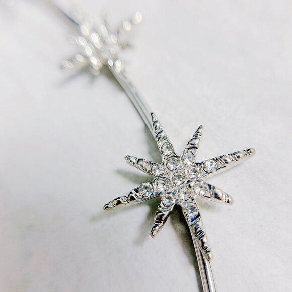 Silver Halo Crown, Goddess Headpiece, Star Halo Crown, Costume Tiara Crown - Picture 6 of 7